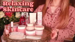 ASMR | Put on Your Pajamas & Let Me Get You Ready For Bed 🌺 (skincare, hair brushing, no talking)