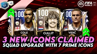 I CLAIMED 2 PRIME ICONS AND 1 NORMAL ICON AND UPGRADED MY TEAM TO 131 RATING | FIFA MOBILE 21 |