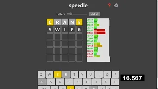 Wordle Speedrun World Record 10 Words 34.44 seconds