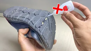 Ingenious method of repairing broken shoes