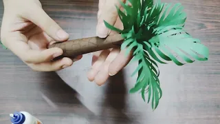 Paper Palm Tree | Easy Paper Tree Craft  | Fake Plant - Step by Step Tutorial