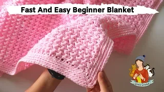 How To Crochet Fast And Easy Beginner Blanket