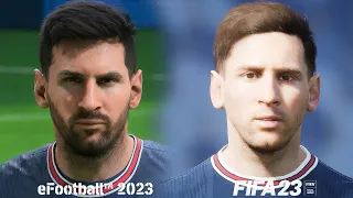 FIFA 23 vs eFootball 2023 - Faces Comparison HD