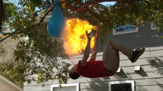 ULTRA SLOW MOTION - STEVE-O BACKFLIP WHILE BREATHING FLAMES