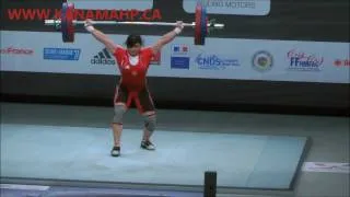 Svetlana Tsarukaeva 117Kg Snatch World Record 2011 Paris