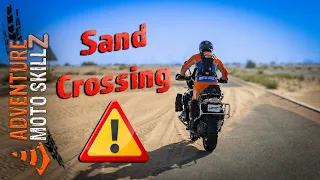 Crossing Small Sand Patches on an Adventure Motorcycle