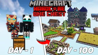 We Survived 100 Days on ONE CHEST in Hardcore Minecraft.. Here's What Happened.. (Hindi)