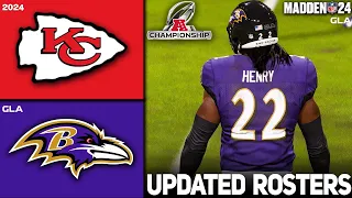 Ravens vs. Chiefs | AFC Championship | 2024 - 2025 Updated Rosters | Madden 24 PS5 Simulation