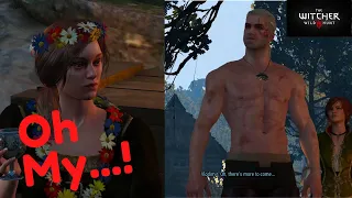 Woman hits on Geralt's muscles | Witcher 3