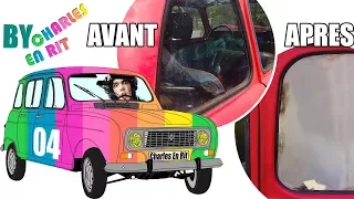 PREPA 4L #04 / Retirer 2Kg sur sa Renault 4L ! (suppression vitres latérales coffres) !