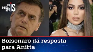 Bolsonaro rebate Anitta por pedir liberação das drogas