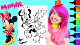 Coloring Minnie Mouse & Daisy Duck Disney Coloring Page Prismacolor Markers | KiMMi THE CLOWN