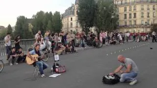 black or white/every breath you take (street musician) HD