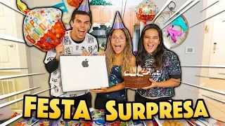 FIZ UMA FESTA SURPRESA PARA MINHA NAMORADA E ELA SE SURPREENDEU!