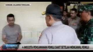 4 Personil TNI POLRI pengawal Pemilu di jenguk KAPOLDA SULTRA dan DANREM #KSS