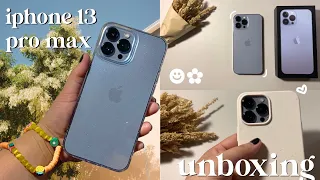  iphone 13 pro max unboxing (sierra blue, 128gb) ✿💙
