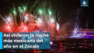 La lluvia no apagó el Grito en el Zócalo