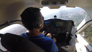 AeroClub Milano Bresso - 2nd solo takeoff, leaving downing 18 for training area PPL - Tecnam P2008