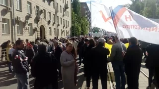 Мальцев на митинге против реновации. "Долой Путина!"