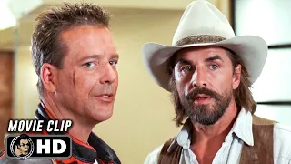 HARLEY DAVIDSON AND THE MARLBORO MAN Clip - "Building Fall" (1991) Don Johnson + Mickey Rourke