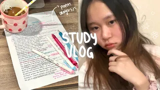 STUDY VLOG  ੈ♡‧₊˚[Productive Days, Catching Up, LOTS of Studying, Food, etc]