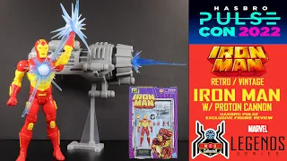 Marvel Legends Retro IRON MAN Modular Proton Cannon vs Capcom PulseCon Exclusive Review