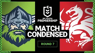 NRL 2023 | Canberra Raiders v St George Illawarra Dragons | Condensed Match, Round 7, 2023