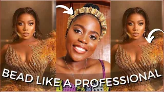 HOW TO BEAD FABRIC AND HEADBANDS LIKE A PROFESSIONAL | EASY AND SIMPLE | 3 BEADING DESIGNS