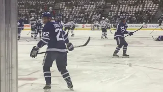 Toronto Maple Leafs’ Auston Matthews, Mitch Marner, John Tavares Amazing Pre-Game Stick-handling!!!!