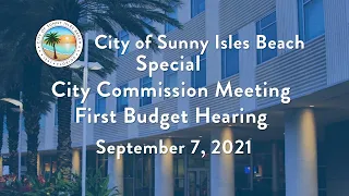 September 7, 2021 First Budget Hearing