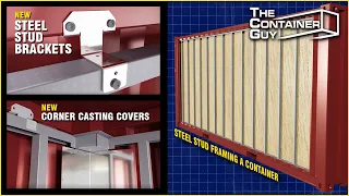 NEW Steel Stud Framing Kit Makes It So Easy To Frame the Inside of a Shipping Container. Must Watch!