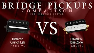 DiMarzio CRUNCH LAB vs TONE ZONE - Passive Bridge Guitar Pickup Comparison Tone Demo