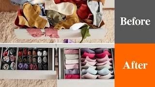 Drawer Underwear Organization, Socks and Underwear Organizer Storage Boxes for Closet, Wardrobe