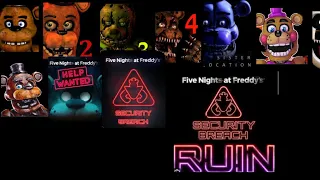 ALL FNAF JUMPSCARES (2014-2023) FNAF 1,2,3,4,SL,FFPS, UCN,HW,SB and SB RUIN DLC