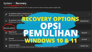 Recovery Options (Opsi Pemulihan) Pulihkan Windows 10 dan 11 Kamu dari Kerusakan