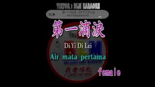 Di Yi Di Lei - 第一滴淚 - Female - Karaoke - Terjemahan - Pinyin - Lyrics - Lirik