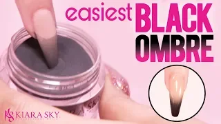 🤯 Easy Black Ombre with Dip Powder🖤 Dip Nail Tutorial 💅🏽