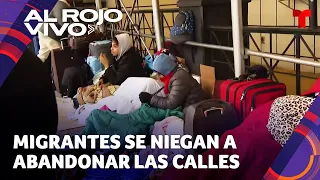 Migrantes se niegan a abandonar las calles para ser reubicados en un albergue de Nueva York