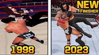 The Evolution of Rock Bottom in WWE Games! - WWE 2K23