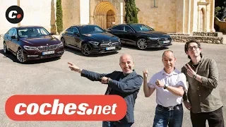 Audi A7 vs Mercedes-Benz CLS vs BMW Serie 6 GT | Prueba Comparativa | Review en español | coches.net