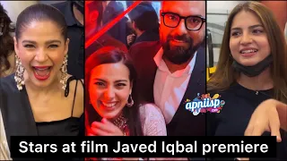 Iqra Aziz, Ayesha Omar, Yasir Hussain & Dananeer at film Javed Iqbal premiere in Karachi