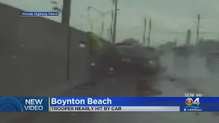 FHP Trooper Nearly Hit By Car