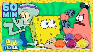 ¡ 50 MIN de lo mejor de la segunda temporada de Bob Esponja ¡Parte 1! | Bob Esponja en Español