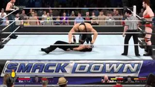 WWE 2K15 Roman Reigns & Dean Ambrose vs Big Show & Sheamus Tag Team Match 2015 (PS4)