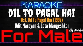 Karaoke Dil To Pagal Hai ( For Male - Udit Narayan & Lata Mangeshkar Ost. Dil To Pagal Hai (1997)