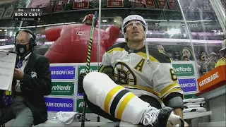 Brad Marchand And Nino Niederreiter Exchange Minor Penalties