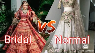Bridal vs Normal/bag/nail/dress/makeup/Bangles/ring/sandal/necklace/bun/