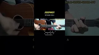 Jeepney -  Sponge Cola | Easy Guitar Tutorial with Chords and Lyrics #shorts
