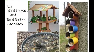 DIY-Ideas for bird houses and bathes