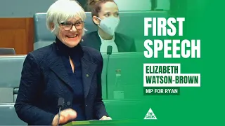 First Speech – Elizabeth Watson-Brown, Greens MP for Ryan